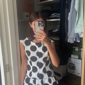 Short polka dot dress, made in Italy